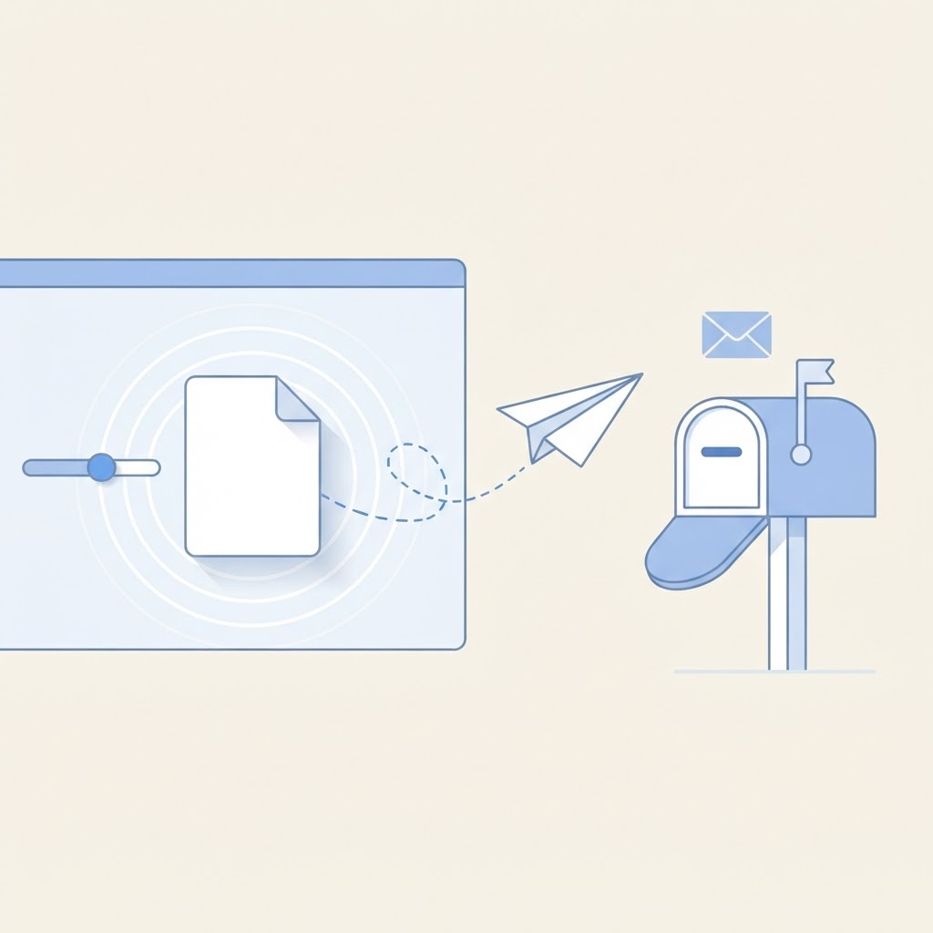 PDF for email guide illustration PDF file compressed to a smaller email size with an adjustable quality target